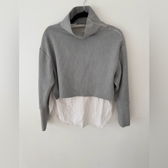 Zara Mock Neck Sweater Shirt - Picture 2 of 9